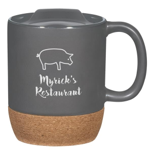 14 Oz. Cork Base Ceramic Mug